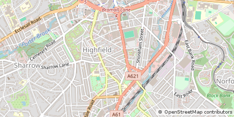Map of Sheffield