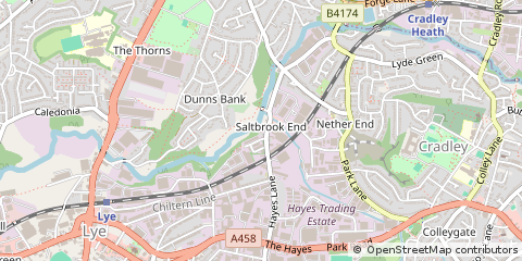 Map of Stourbridge, West Midlands
