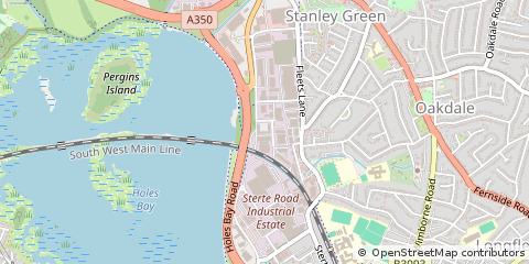 Map of Poole, Dorset
