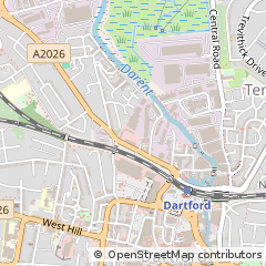 Map of Dartford, Kent