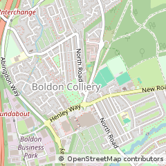 Map of Boldon Colliery, Tyne and Wear