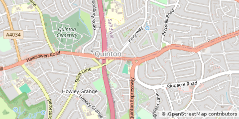 Map of Quinton, Birmingham