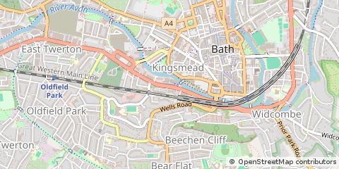 Map of Bath, Somerset