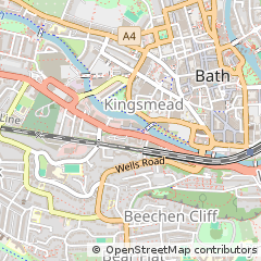 Map of Bath, Somerset