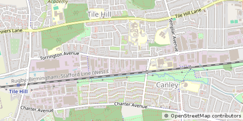 Map of Coventry, West Midlands