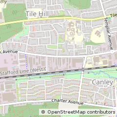 Map of Coventry, West Midlands