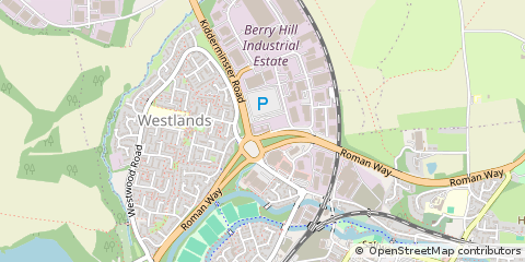 Map of Droitwich, Worcestershire