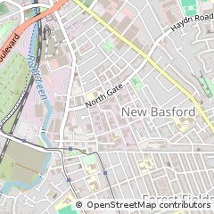 Map of Nottingham, Nottinghamshire