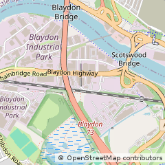Map of Blaydon-on-Tyne, Tyne and Wear