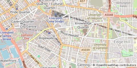 Map of Liverpool, Merseyside