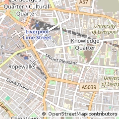 Map of Liverpool, Merseyside