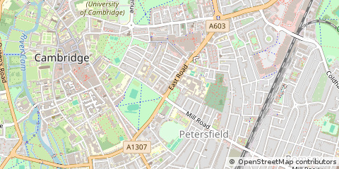 Map of Cambridge, Cambridgeshire