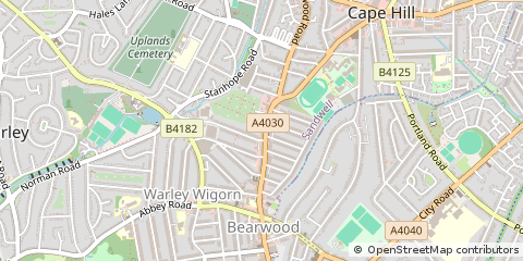 Map of Birmingham, West Midlands