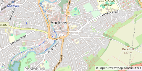 Map of Andover, Hampshire