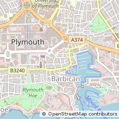 Map of Plymouth, Devon