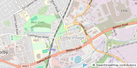 Map of Corby