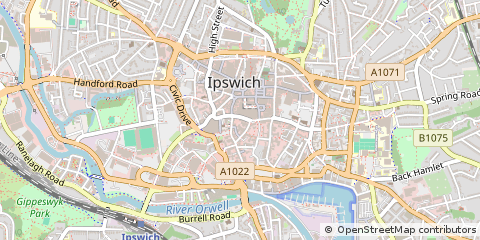 Map of Ipswich, Suffolk