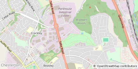 Map of Newcastle, Staffordshire