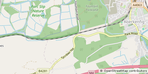 Map of Bridgend