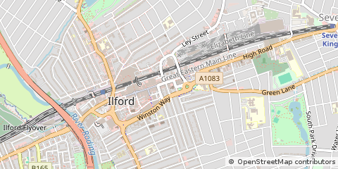 Map of Ilford, Essex
