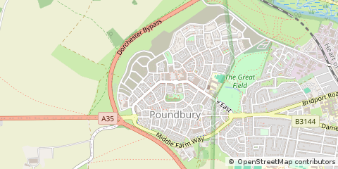 Map of Dorchester, Dorset
