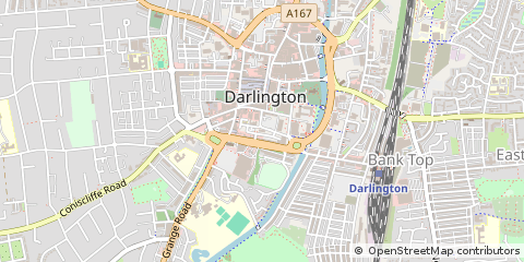 Map of Darlington, County Durham