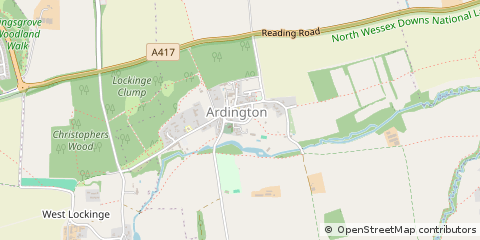 Map of Wantage, Oxfordshire