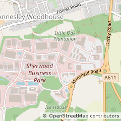 Map of Annesley, Nottinghamshire