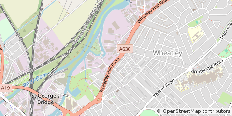 Map of Doncaster, South Yorkshire