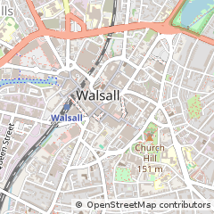 Map of Walsall, West Midlands