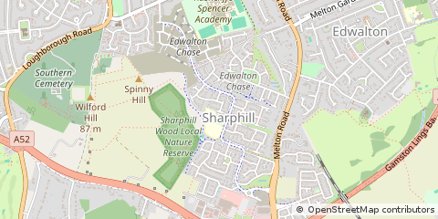 Map of Nottingham, Nottinghamshire