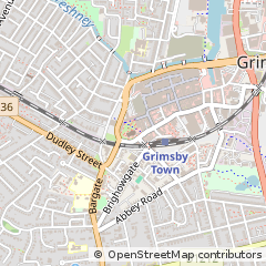 Map of Grimsby, N E Lincolnshire