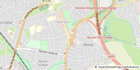 Map of Stockton on Tees, Cleveland