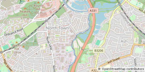 Map of Aldershot, Hampshire