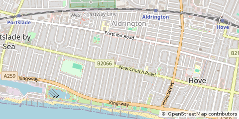 Map of Hove, East Sussex