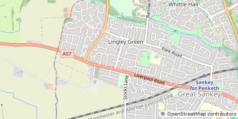 Map of Warrington, Cheshire