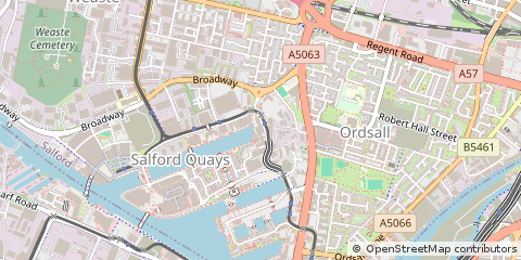 Map of Salford, Greater Manchester