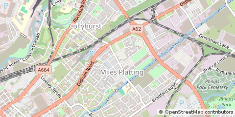 Map of Manchester, Lancs