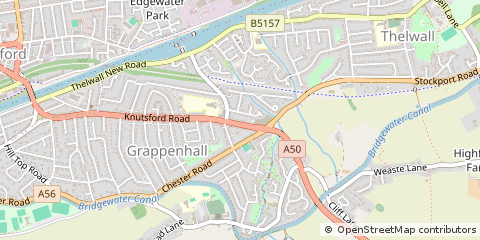 Map of Warrington, Cheshire