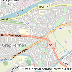 Map of Warrington, Cheshire