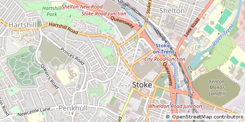 Map of Stoke-on-Trent, Staffordshire