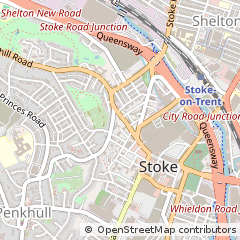 Map of Stoke-on-Trent, Staffordshire
