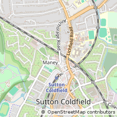Map of Sutton Coldfield, West Midlands