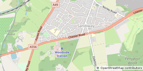 Map of Sandiway, Cheshire