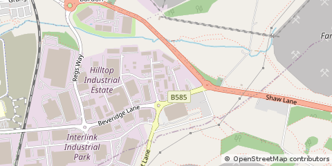 Map of Coalville, Leicestershire