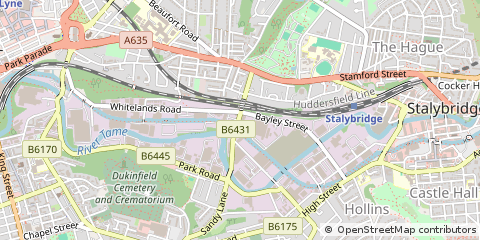 Map of Stalybridge, Manchester