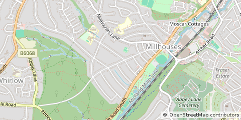 Map of Sheffield, South Yorkshire