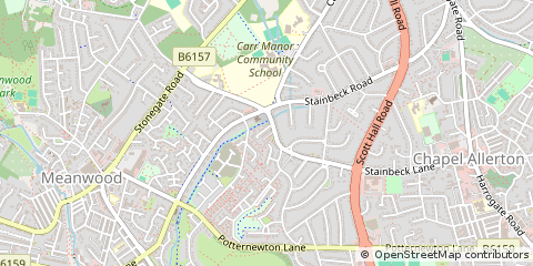 Map of Leeds, West Yorkshire