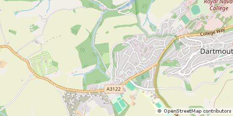 Map of Dartmouth, Devon