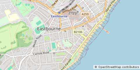 Map of Eastbourne, East Sussex